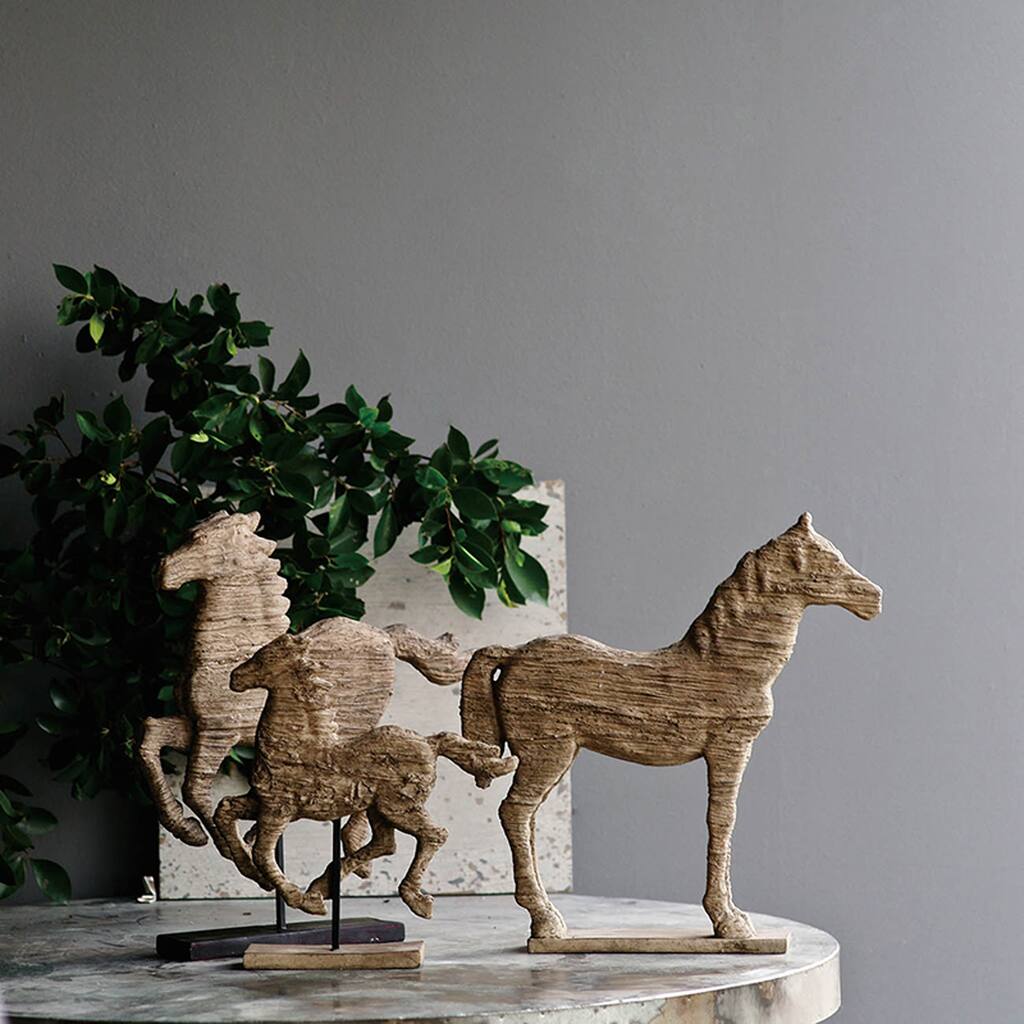 A&B Home Brown Polyresin Horse