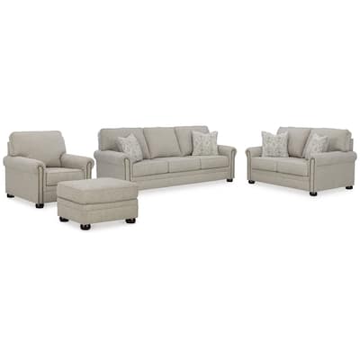Signature Design by Ashley Gaelon Beige 4-Piece Upholstery Package - 87"W x 41"D x 39"H