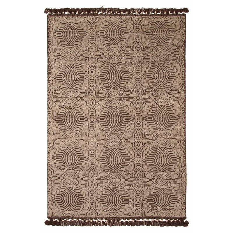 Tangier Brown, Taupe Rug 5'1" x 7'9" - 5'1 x 7'9 - Dark Brown/ Taupe - 5'1 x 7'9