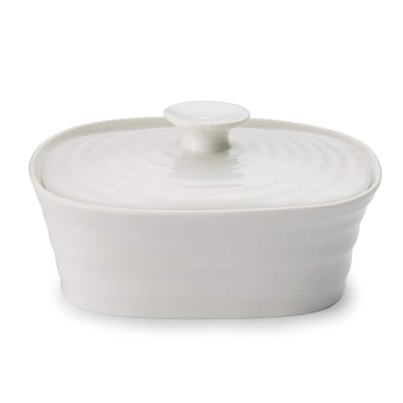 Portmeirion Sophie Conran White Covered Butter Dish - White - 2 Piece