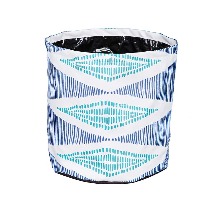 Oasis Blue Round Fabric Planters (3-Pack)