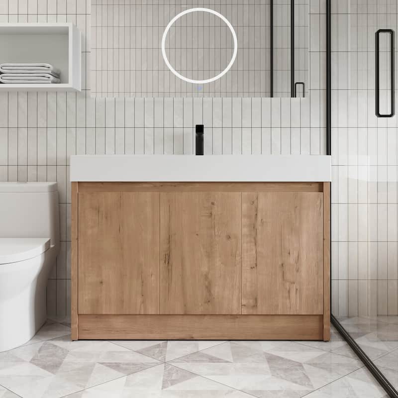 Beingnext 24"/30"/48"/60" Bathroom Vanity with Sink, Freestanding Bathroom Vanity with Soft Close Door