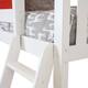 Max and Lily Twin High Loft Bed with Bookcase and Desk