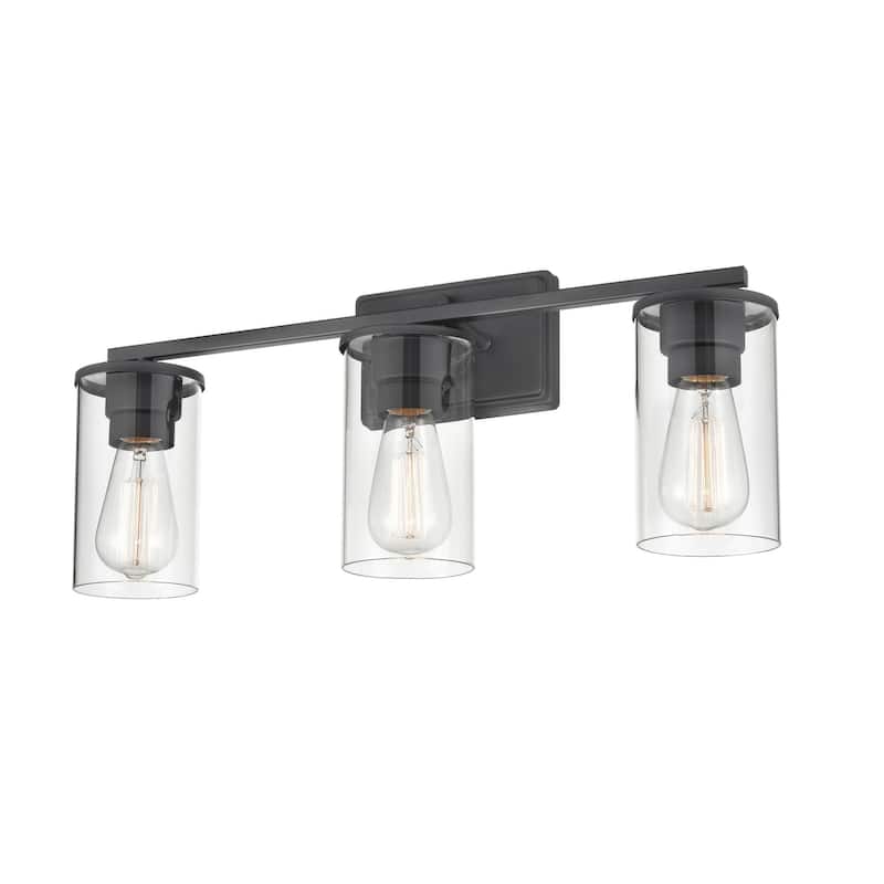 Millennium Lighting Verlana 3-Light Bathroom Vanity Fixture in Multiple Finishes with Clear Glass Shades