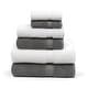 preview thumbnail 22 of 35, Authentic Hotel and Spa Turkish Cotton 6-piece Towel Set White/Dark Grey