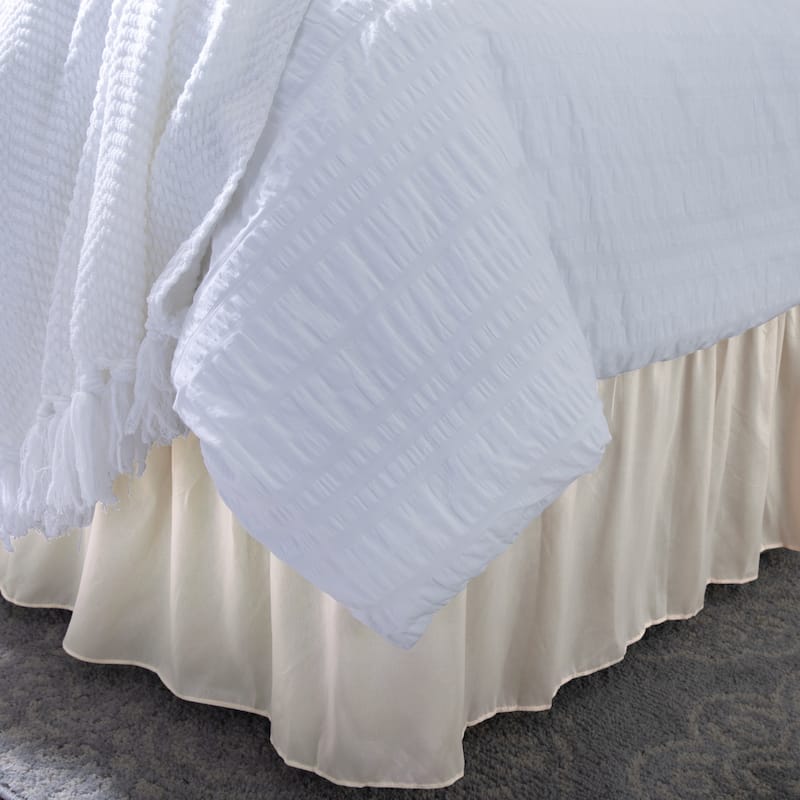 Home Details 18" Drop Wrap Around Bed Ruffle Twin/Full in Burgundy