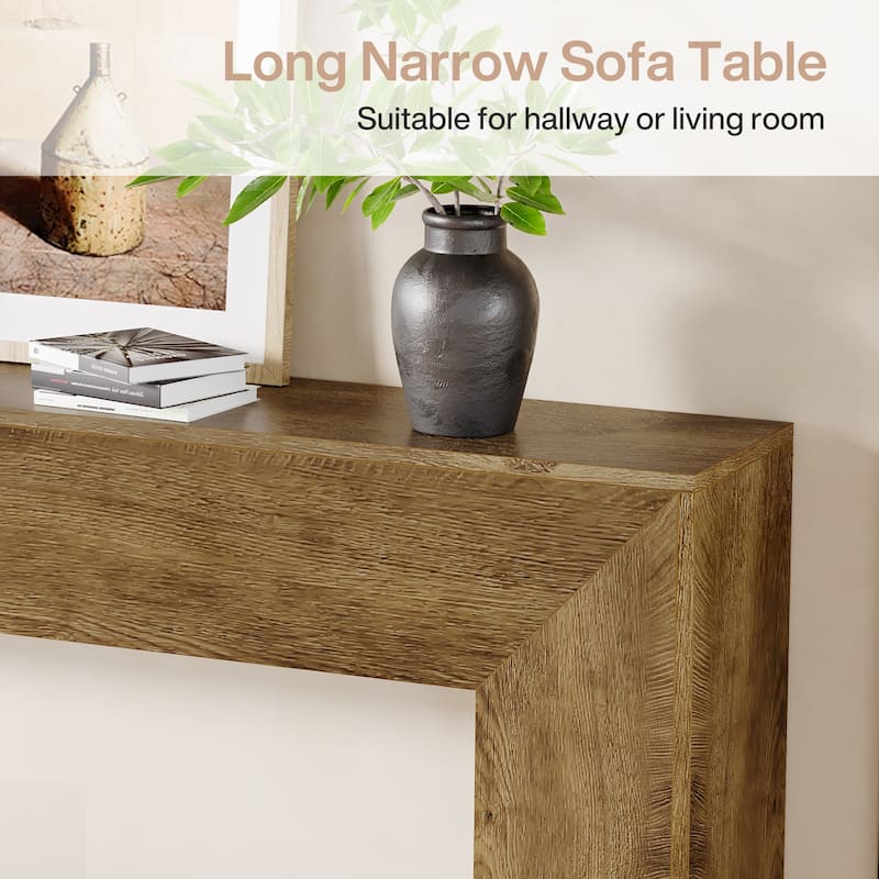 63 Inches Long Black Console Table for Entryway Living Room - 63" W x 11.8" D x 32.3" H