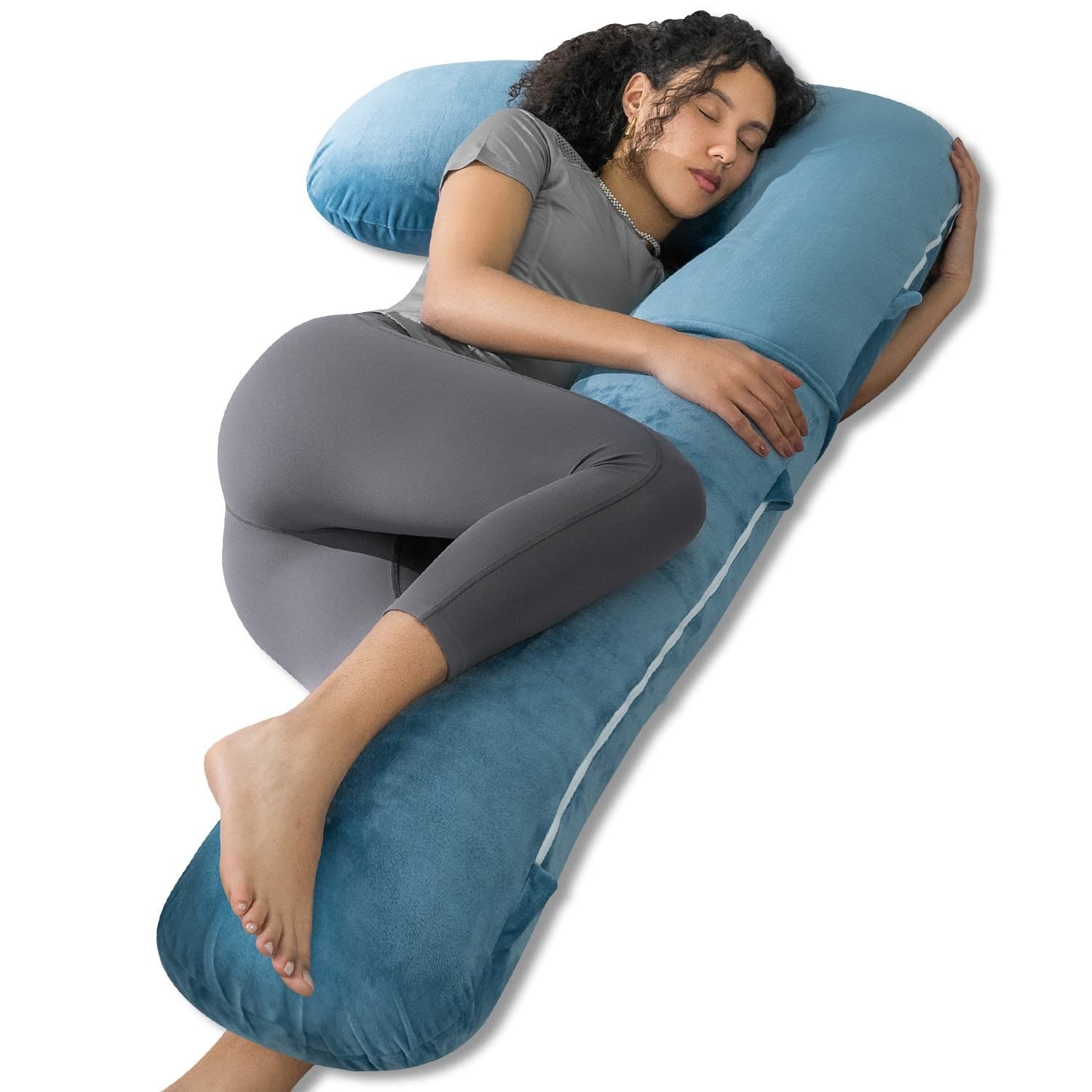 Pregnancy Pillow for Sleeping L Shaped Body Pillow for Side Sleeping Detachable Pregnancy Pillow with Full Body Support Bed Bath Beyond 40352823