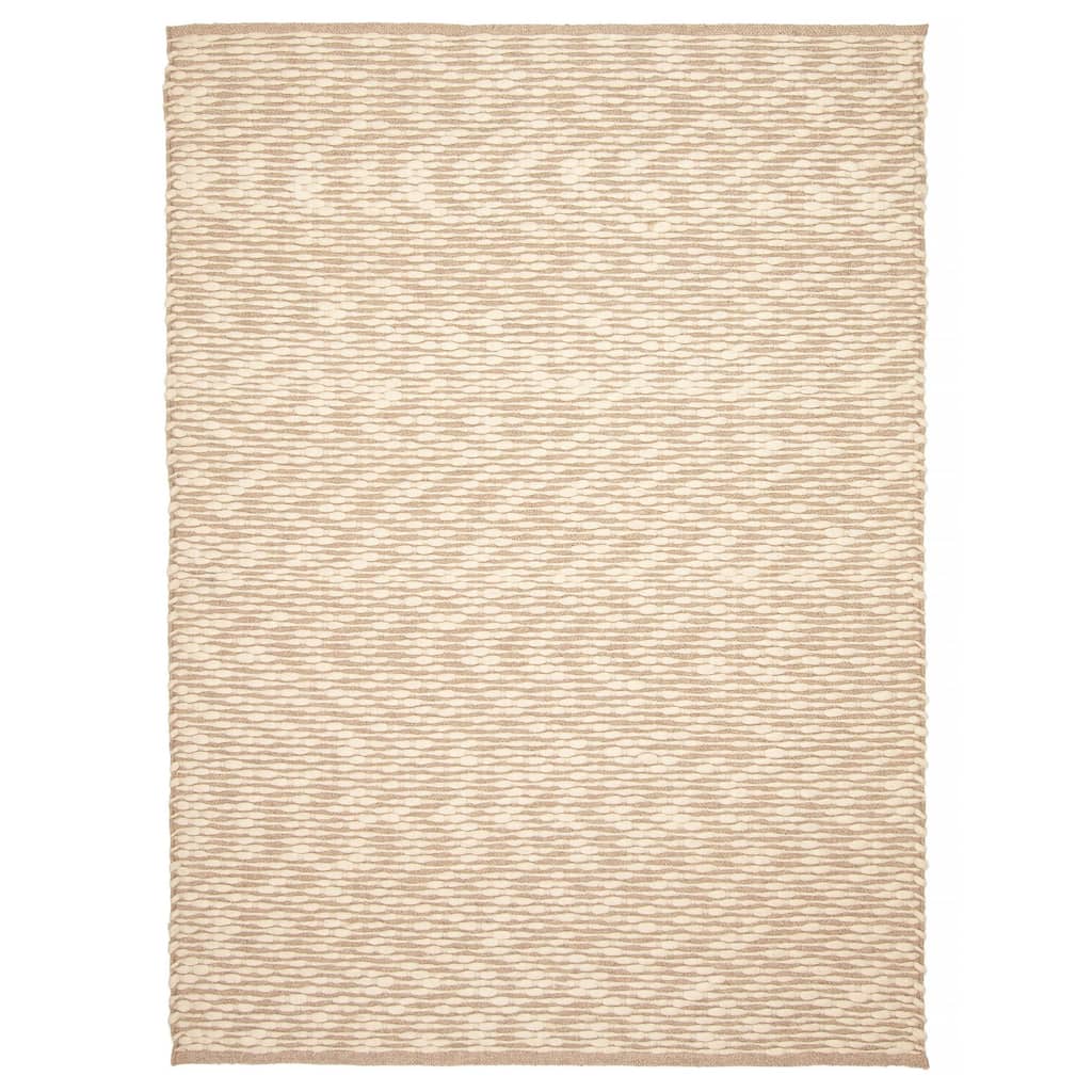 ECARPETGALLERY Braid weave Sienna Cream Wool Rug - 5'5 x 7'7