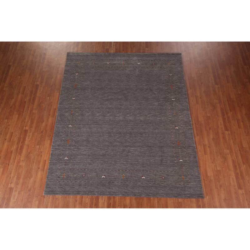 Gabbeh Oriental Area Rug Handmade Bedroom Wool Carpet - 8'0"x 9'10"