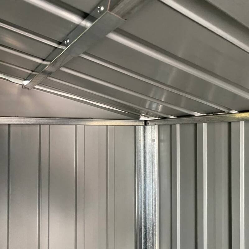 vidaXL Garden Shed Metal Outdoor Storage Tool Shed House Galvanized Steel