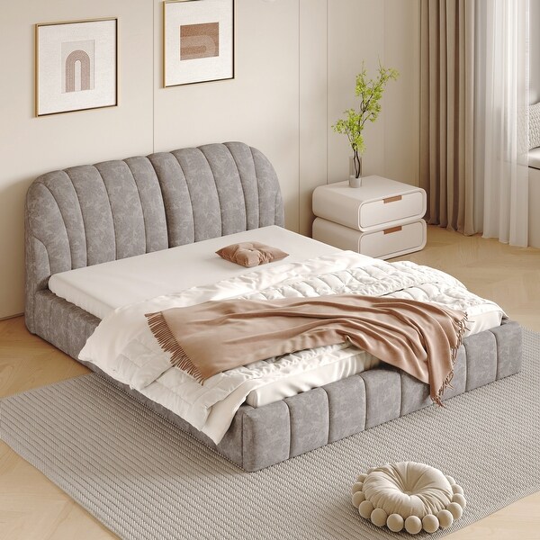 Queen bed frame no wooden slats discount