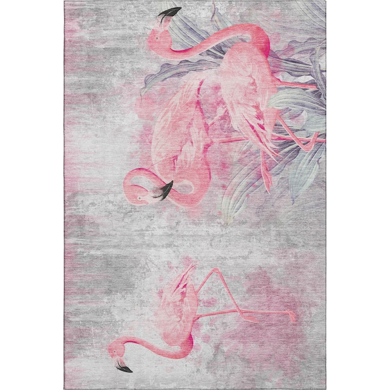 Premium Washable Super Soft Coastal Flamingo Mayfield Rug