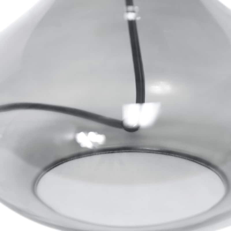 13.75" Decorative Glass Accent Table Lamp with Soft Fabric Shade Perfect for Living Room or Bedroom - 9"L x 9"W x 13.75"H