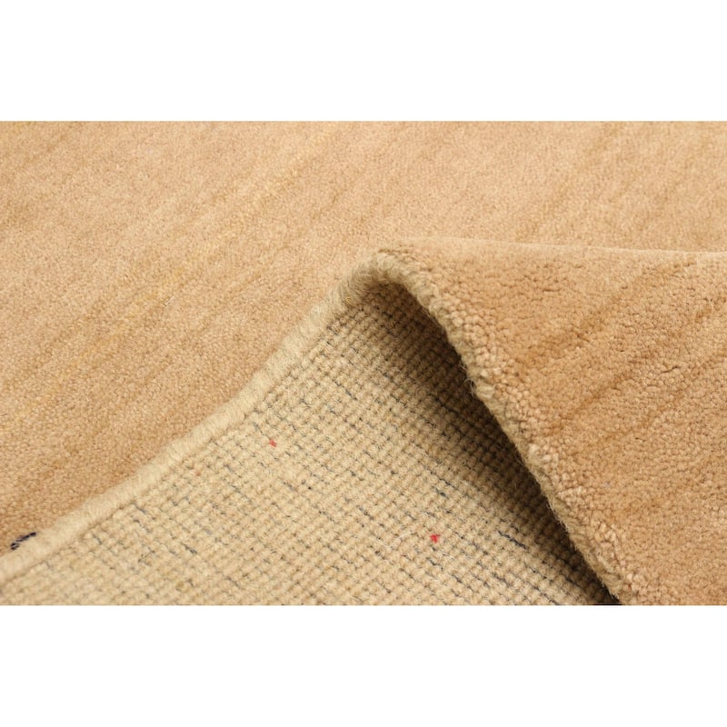 ECARPETGALLERY Hand Loomed Kashkuli Gabbeh Tan Wool Rug - 4'0 x 5'9