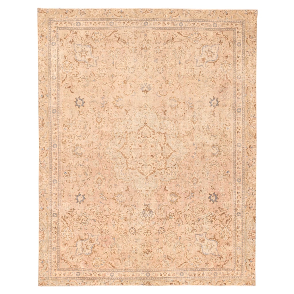 ECARPETGALLERY Hand-knotted Antalya Vintage Blush Wool Rug - 8'6 x 10'10