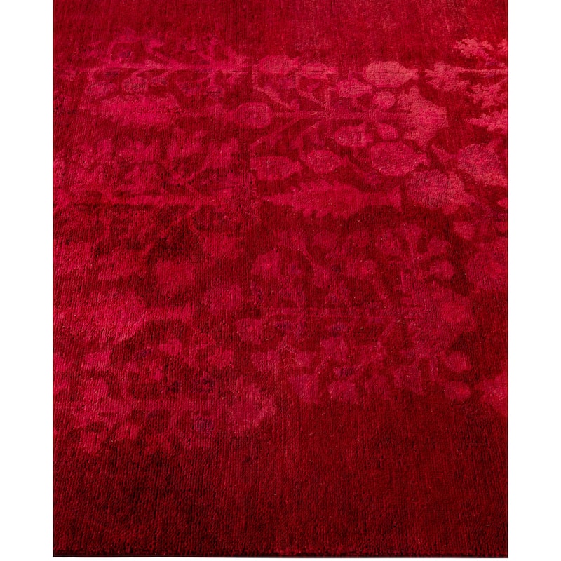 Overdyed One-of-a-Kind Hand-Knotted Area Rug - Red - 3' 1" x 5' 0"