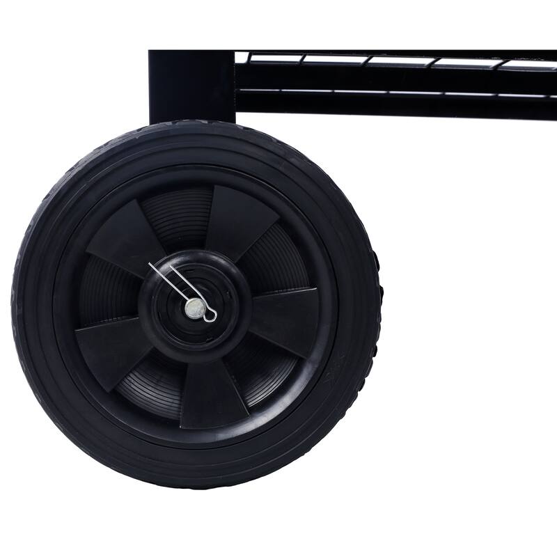 Countryside Style Garden Bed with Wheels Patio, Lower Shelf 1 Built in Storage Shelf, for Backyard Flower Herb Outdoor