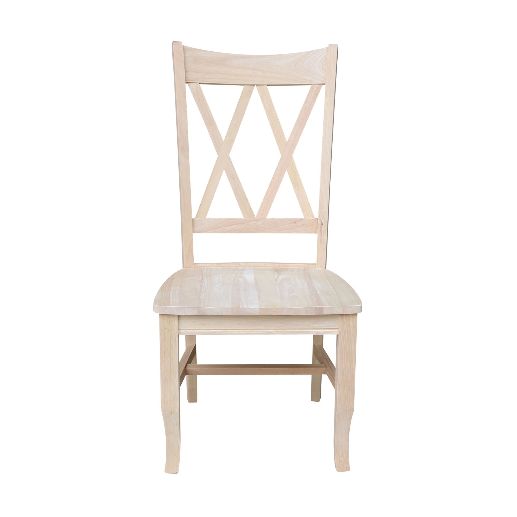Unfinished x sales back dining chairs