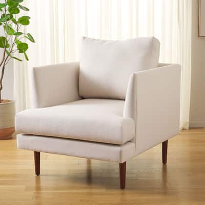 SAFAVIEH Hampshire Modern Solid Wood Accent Chair - 30Wx37Dx33H