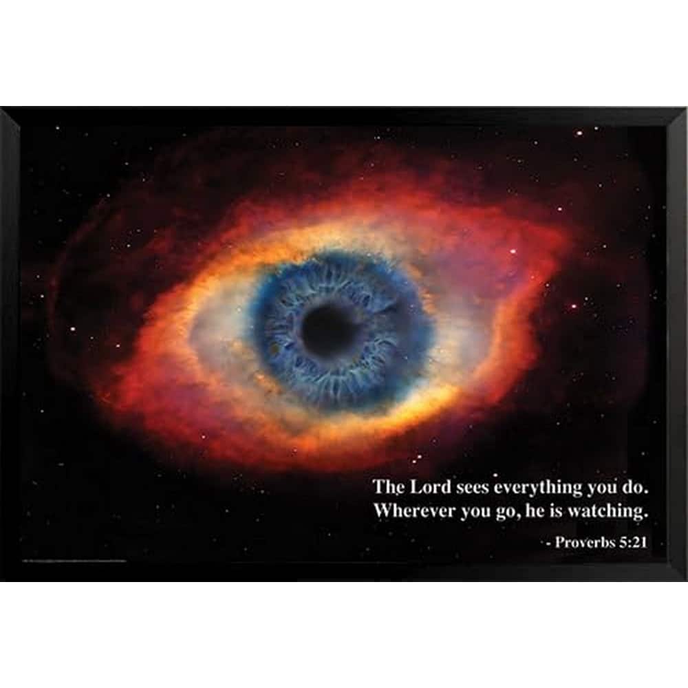 The Lord See'S Everything Eye Framed Poster - 24 x 36 Inch