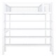 preview thumbnail 4 of 7, Creative Structure Full Size Metal Loft Bed Kids Bed with 4-Tier Shelves and Storage, White