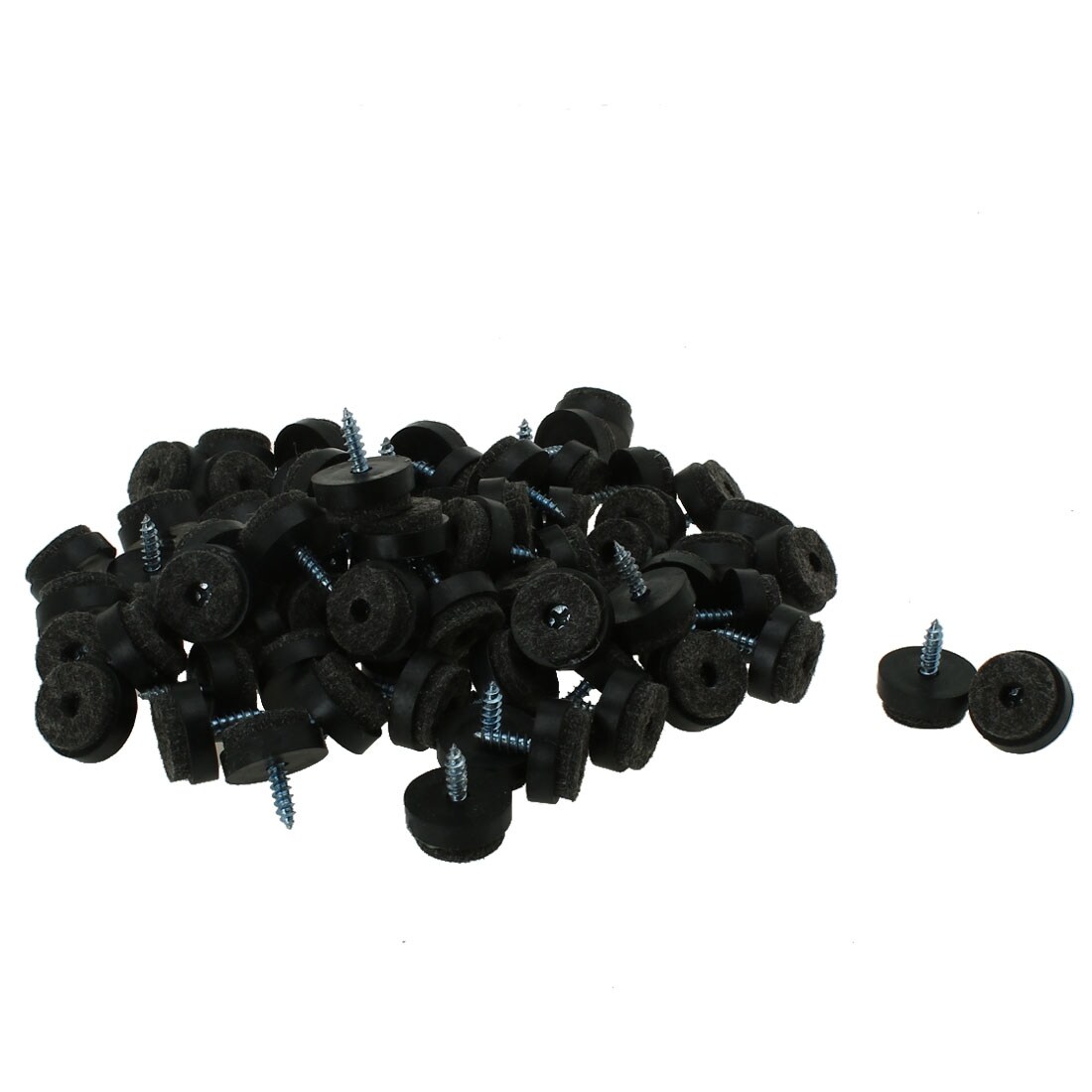Professional NAIL GLIDES 2 Pins Furniture Glides 30x18mm Wool Felt Glides Felt Black