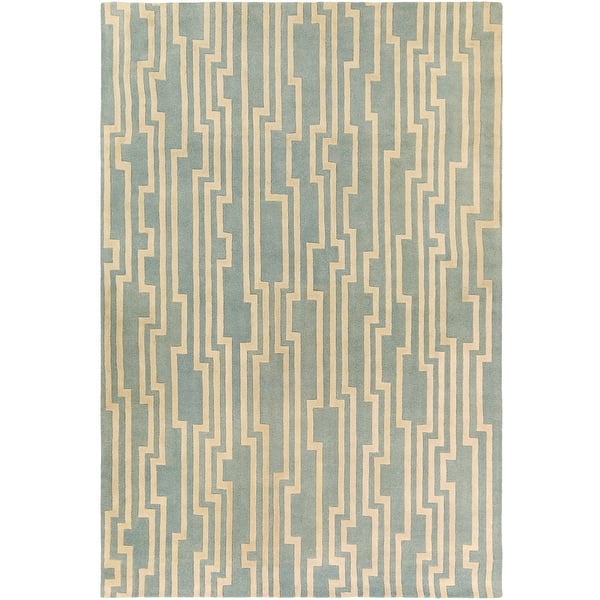 Hand Tufted Modern Geometric Wool Area Rug On Sale Overstock 8095780