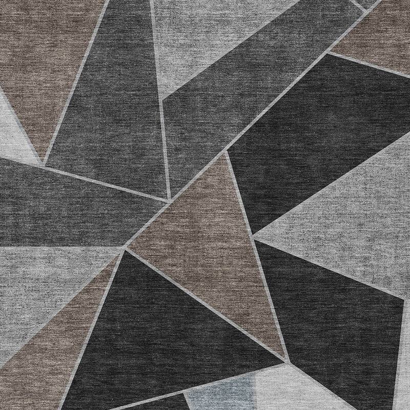 HomeRoots Geometric Transitional Rectangle Outdoor Rug