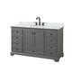 Option Dark Gray / White Carrara Marble Top / Matte Black