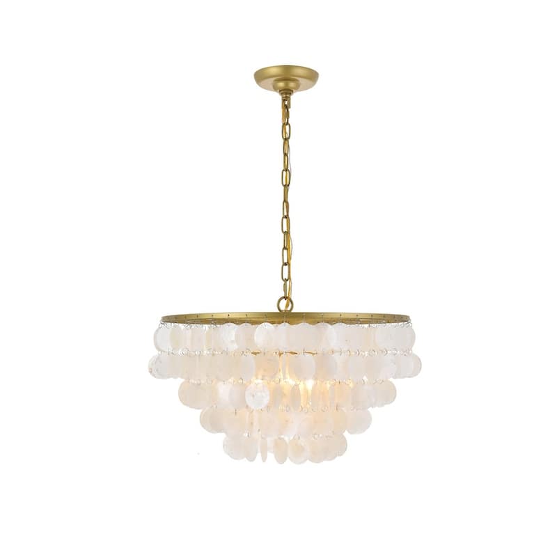 Selene 4-light Brass Ceiling Pendant Chandelier