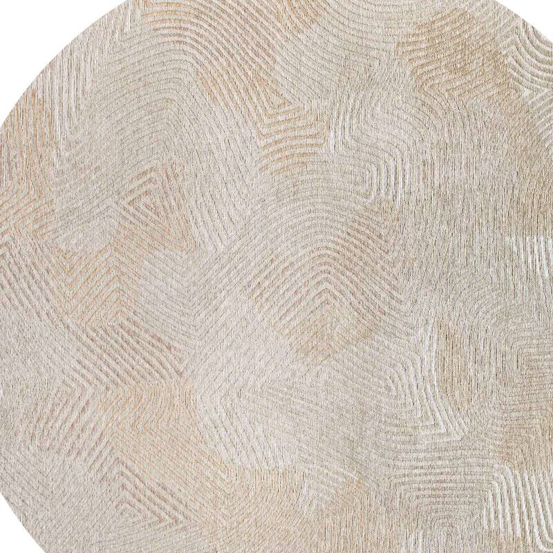 Helap Geometric Abstract Modern Non Skid Woven Area Rug By HomeRoots - 48' X '48' X '0.2