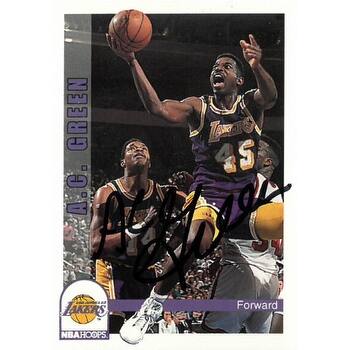 Shop Ac Green Signed Los Angeles Lakers 199293 Skybox Nba Hoops