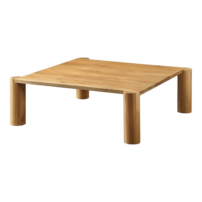 Aurelle Home Posy Modern Solid Oak Coffee Table - Natural