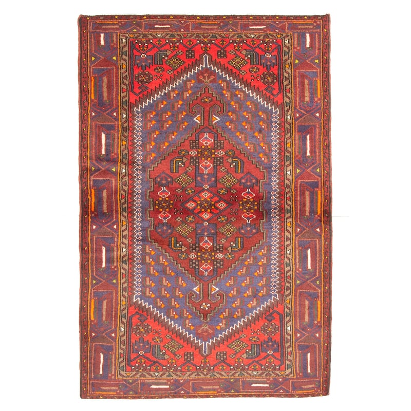 ECARPETGALLERY Hand-knotted Andelz Blue Wool Rug - 4'2 x 6'6