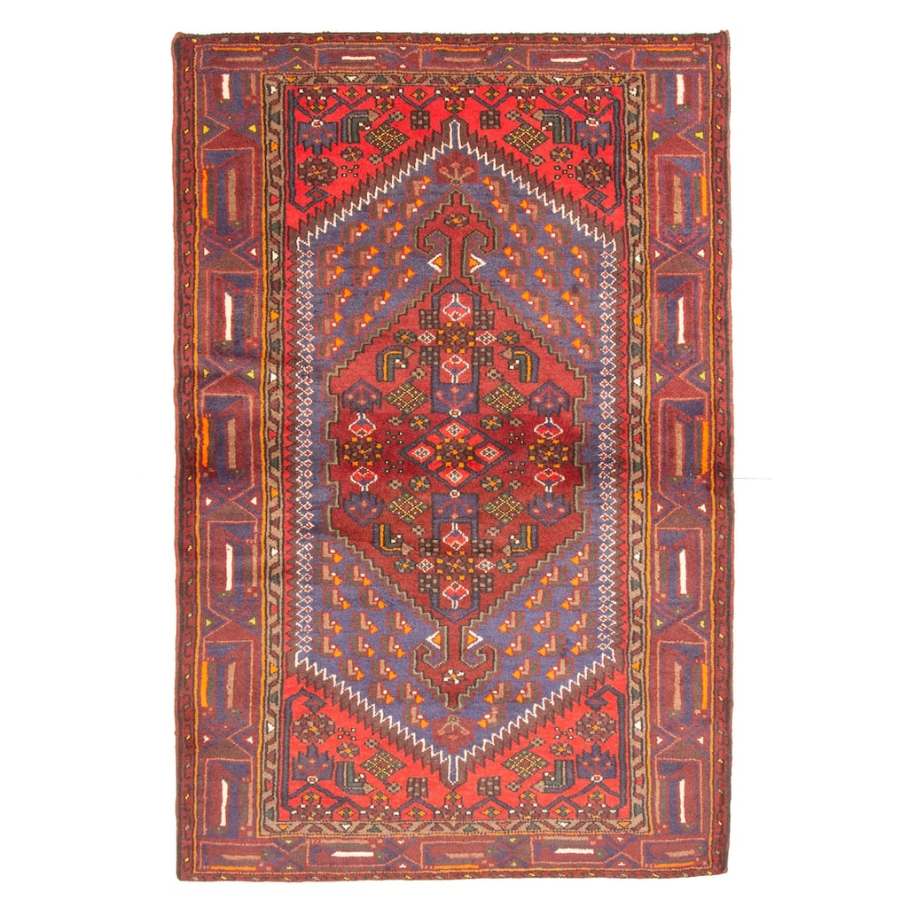 ECARPETGALLERY Hand-knotted Andelz Blue Wool Rug - 4'2 x 6'6