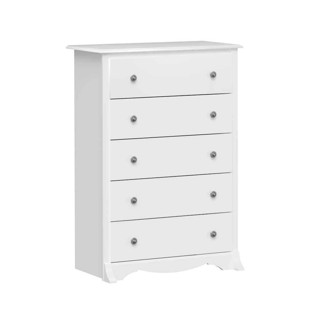 Prepac Sonoma 5 Drawer Chest of Drawers, Tall Dresser for Bedroom, Lingerie Chest, Traditional Furniture