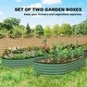 preview thumbnail 23 of 34, Outsunny 2PCS Galvanized Raised Garden Bed, Raised Beds for Gardening with Plant Support Stakes and Rubber Strap Edging