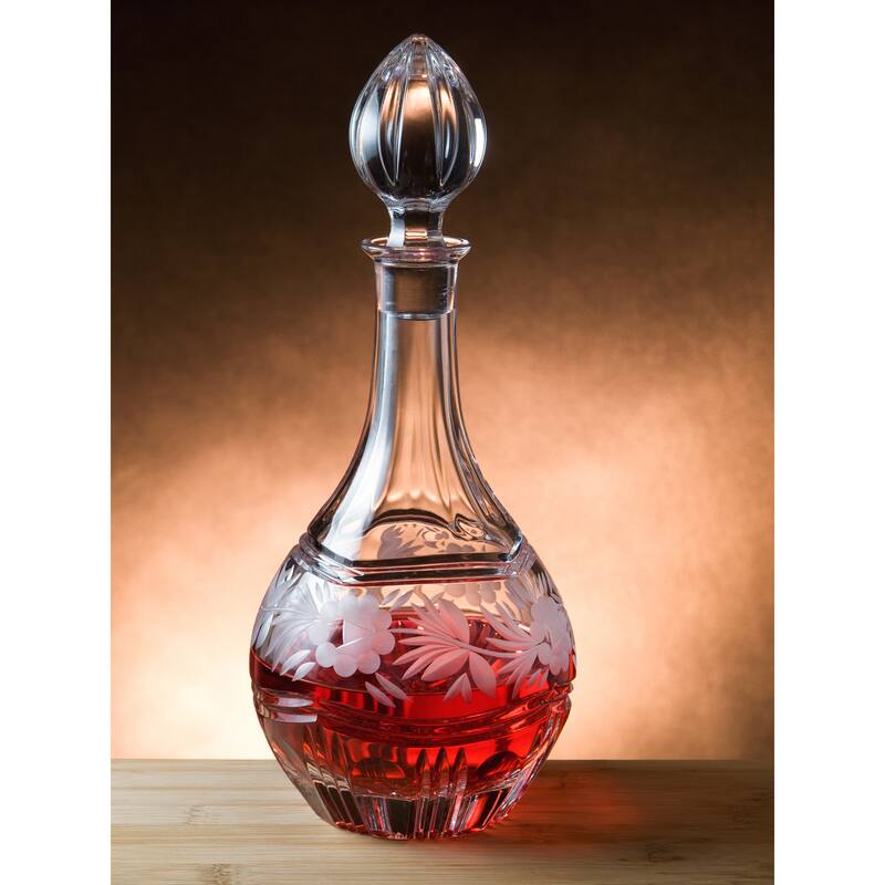 Majestic Gifts Inc. Hand Cut Crystal Large Wine Decanter-33 Oz.