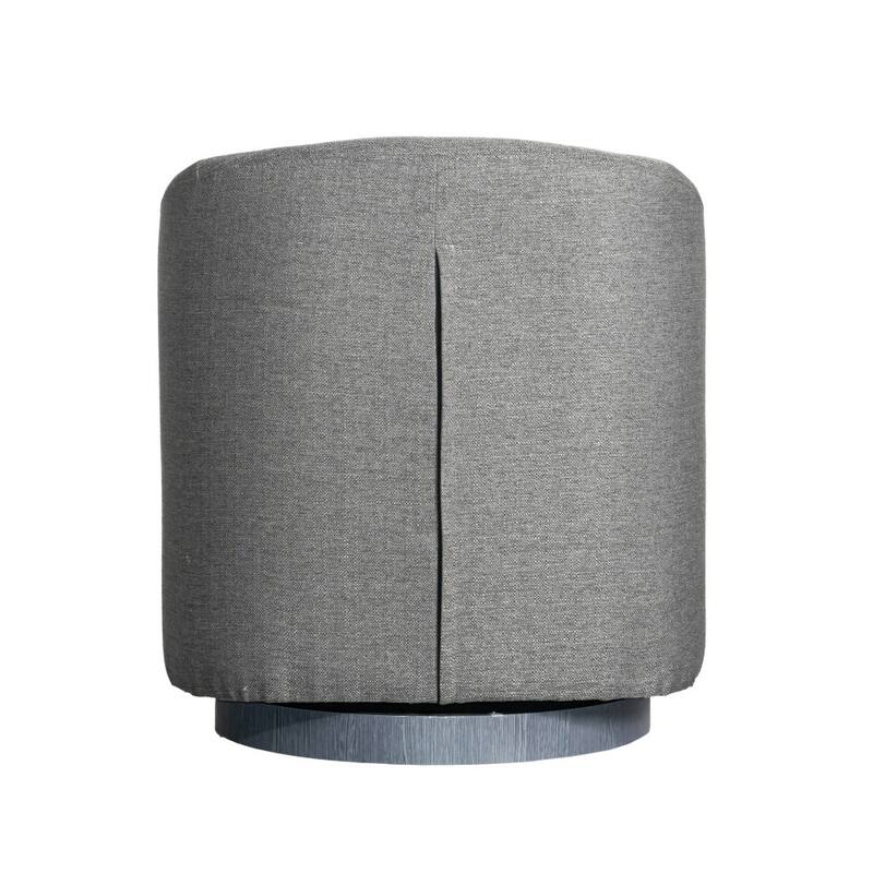Traditional Club Style Accent Chair with 360° Swivel Metal Base