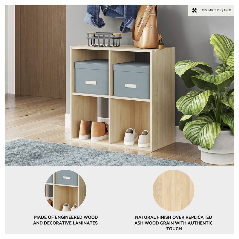 Signature Design by Ashley Piperton Brown 4 Cube Organizer - 24" W x 12" D x 24" H