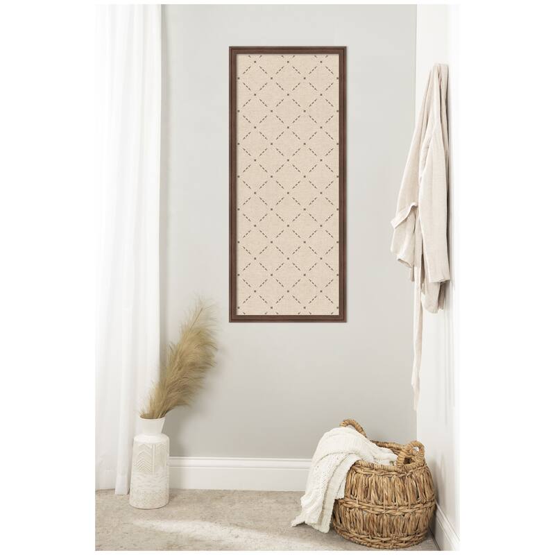 Kate and Laurel Pinboard Green Lattice Print