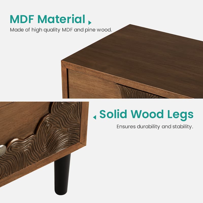 SUNBURY Mid-Century End Table with Drawer