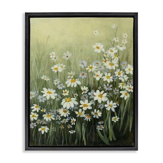 Stupell Daisy Field Garden Framed Floater Canvas Wall Art Design By ...