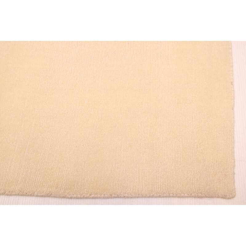 ECARPETGALLERY Hand Loomed Kashkuli Gabbeh Ivory Wool Rug - 7'7 x 9'10