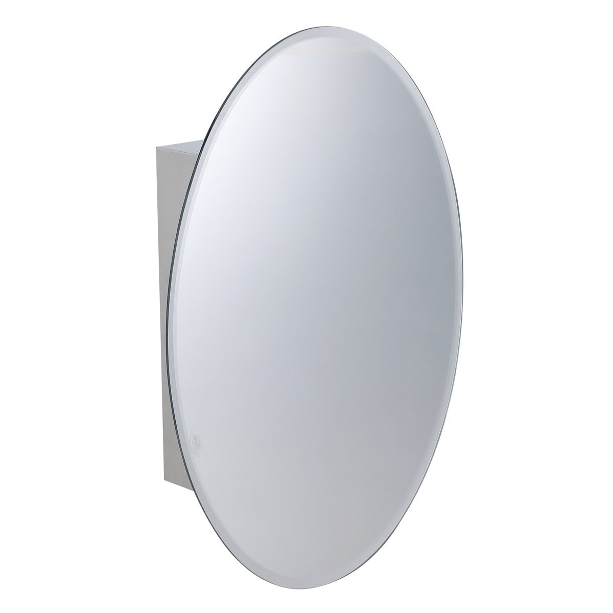 Medicine Cabinet Brushed Stainless Oval Mirror Wall Mount Medicine Cabinet Brushed Stainless