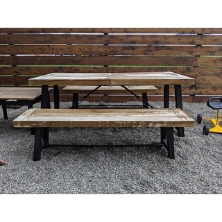 Outdoor Puerto Acacia Wood 3-piece Picnic Dining Set by Christopher Knight Home