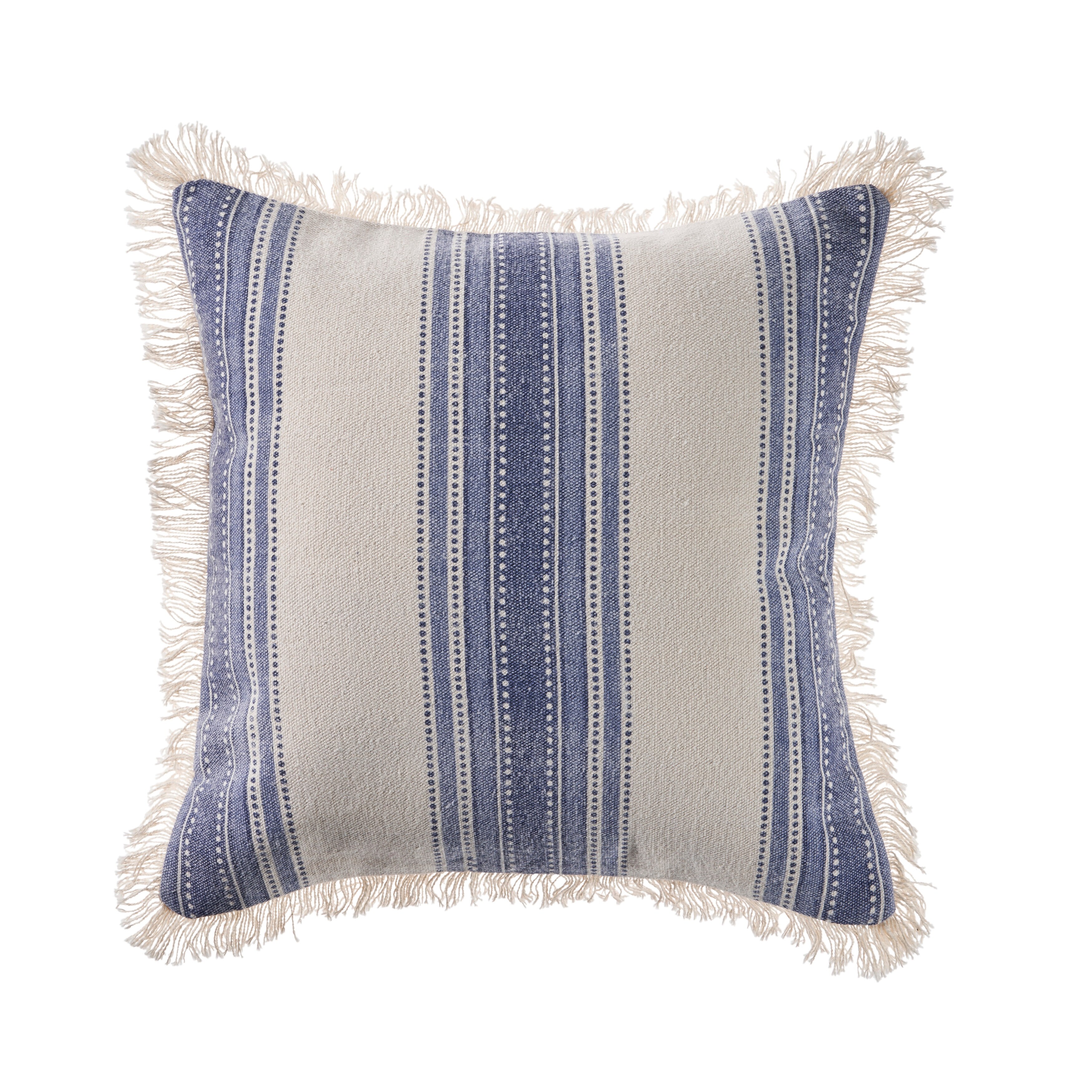 Blue and white hotsell striped bed pillows