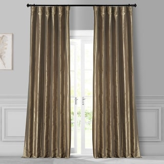 Exclusive Fabrics Gold Nugget Faux Silk Taffeta Curtain (1 Panel)