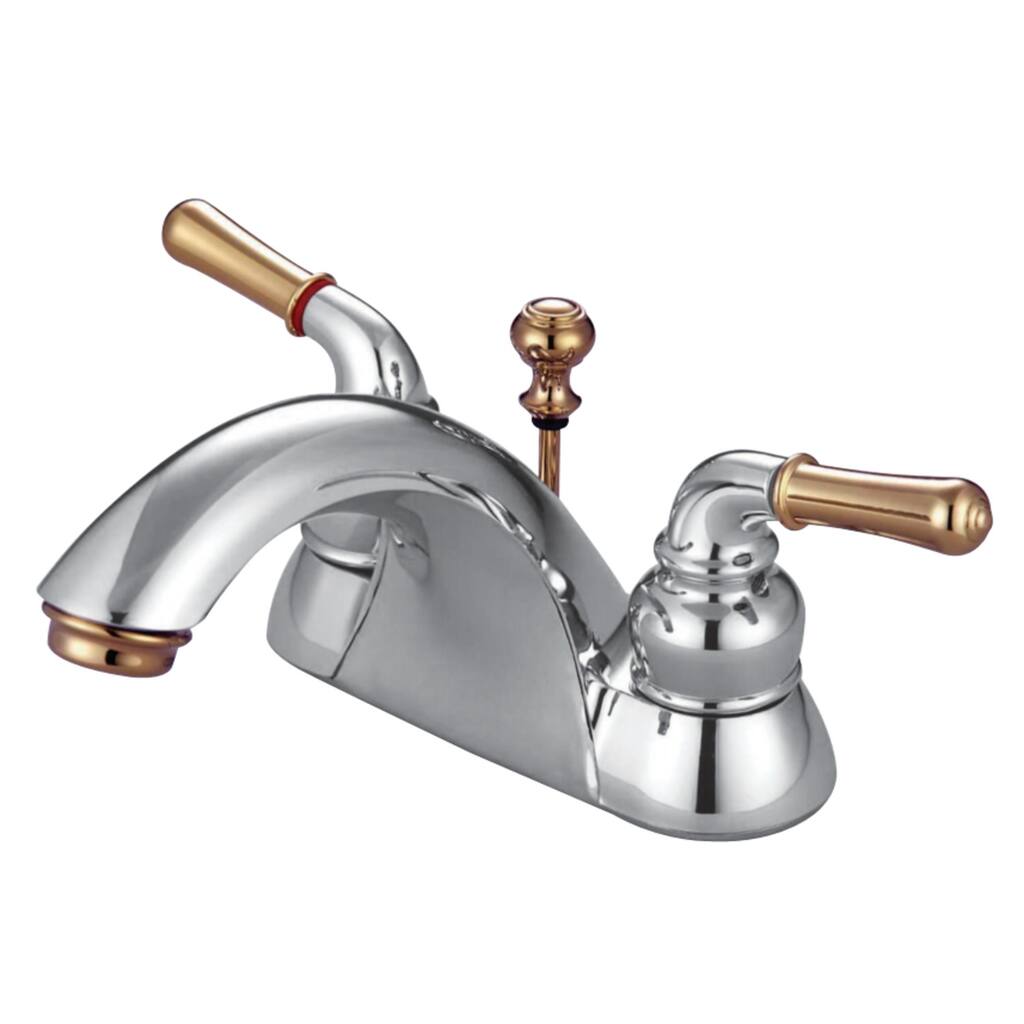 Kingston Brass Two-tone Chrome and Brass Bathroom Faucet